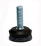 Screw-In Glide w/ Long Life Felt - 5/16'' Diameter Thread x 1'' Length - Base Dia. 1''